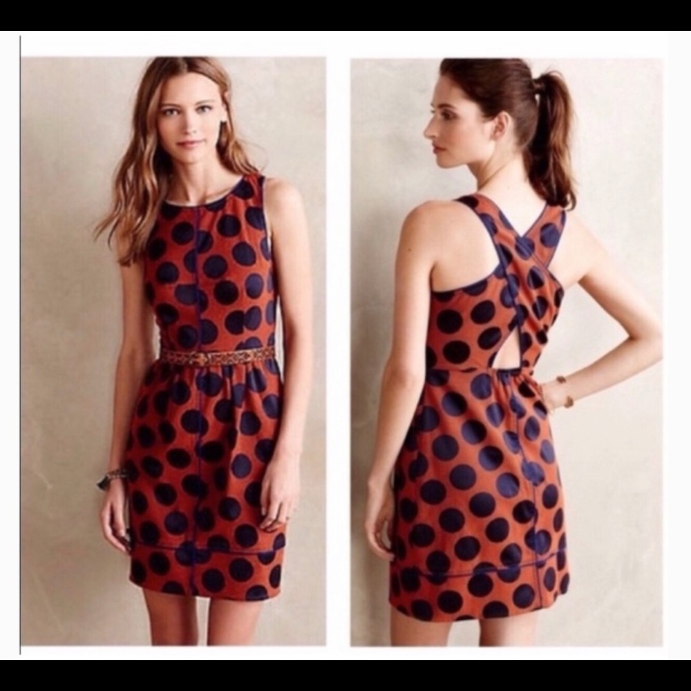 Maeve for Anthropologie polka dot dress